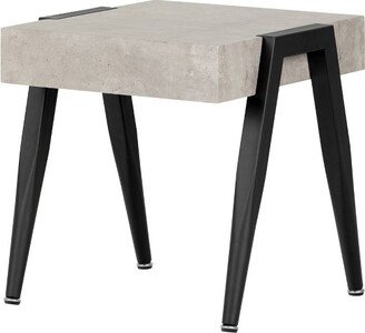 City Life End Table Concrete Gray/Black