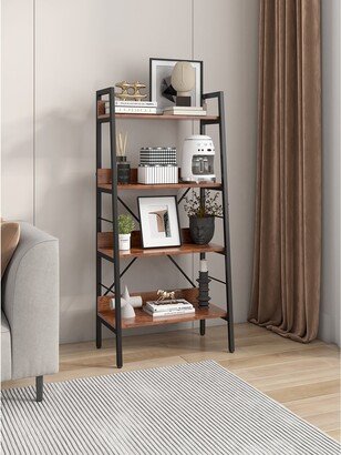 IGEMAN 50''H 4-Layer Display Bookshelf Storage Unit Ladder Rack - 50''H 4-Layer