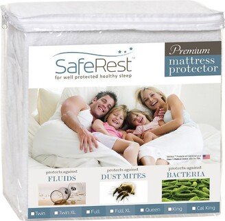 SafeRest Waterproof Mattress Protector - Premium Mattress Cover with Soft Cotton Terry Surface - Noiseless Protection - King