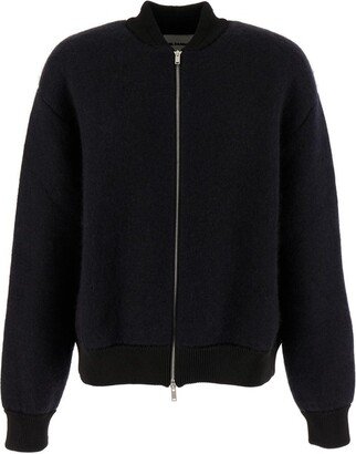 Zipped Knitted Bomber Jacket