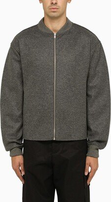 Light grey wool bomber jacket