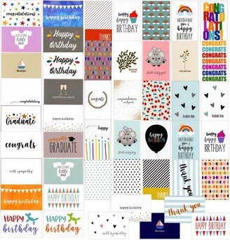 Best Paper Greetings 48 pack All Occasion Greeting Cards Box Set with Envelopes for Birthday, Wedding, 48 Assorted Designs, Blank Inside, 4x6