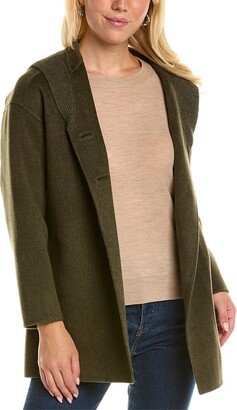 Hooded Wool & Cashmere-Blend Coat-AA