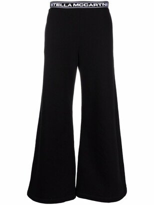 Wide-Leg Track Trousers