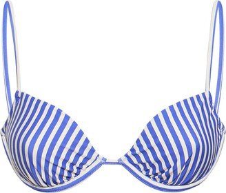 Striped underwired bikini top