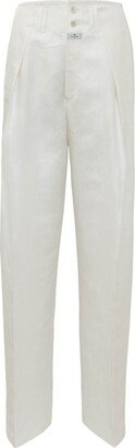 High-Waist Tailored Trousers-AZ