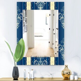 Designart 'Luxury Lace Design' Mid-Century Mirror - Vanity Printed Mirror