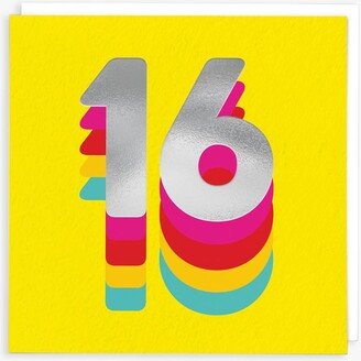 Redback Cards Rainbow 16th Birthday Card