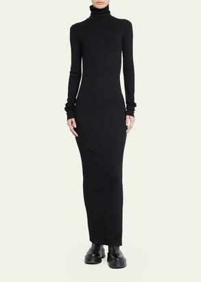 Eterne Long-Sleeve Turtleneck Maxi Dress