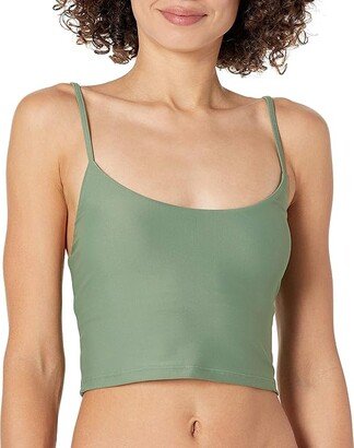 Women's Standard Smoothies Norah Solid Crop Bikini Top Swimsuit (Cactus) Women's Swimwear