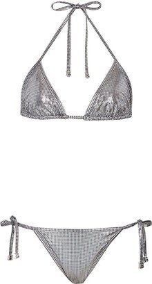 Metallic-Finish Bikini Set