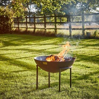 Ivyline Outdoor Cast Iron Firebowl with Stand Rust