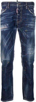 Navy Blue Stretch-cotton Jeans