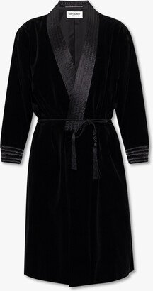 Velvet Bathrobe - Black