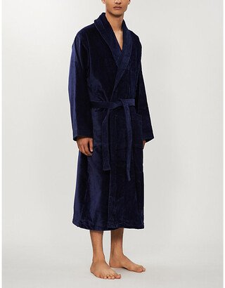 Mens Navy Tritan Cotton Dressing Gown