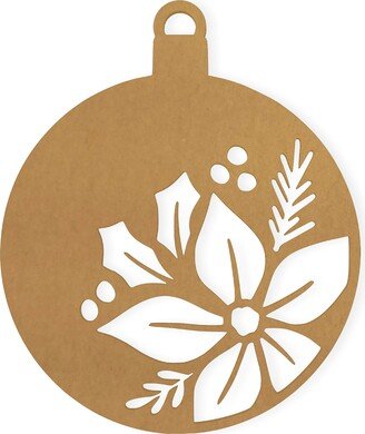 Ornament, Christmas Flower Cut Out, Wall Art, Home Decor, Hanging, Quality Cardboard, Ready To Paint