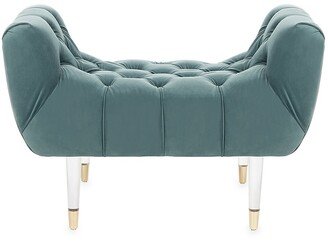 Eugenie Tufted Velvet Bench-AB