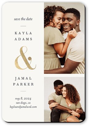 Save The Date Cards: Shared Story Save The Date, Brown, Magnet, Matte