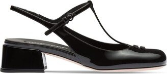 Patent-Leather 35mm Slingback Pumps-AA