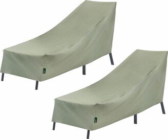 Modern Leisure Basics Patio Chaise Lounge Cover, 76L X 27W X 30H, 2-Pack, Sage - 76L x 27W x 30H