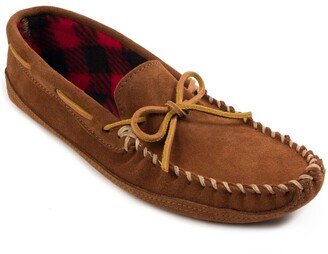 Men's Double Bottom Fleece Moccasin Slippers