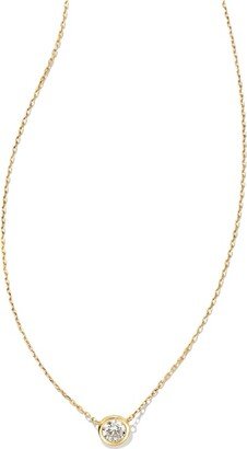 Audrey 14k Yellow Gold Pendant Necklace in White Diamond, .25ct