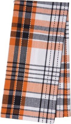 Zelda Orange and Black Plaid Halloween Kitchen Towel-AA