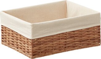 Medium Montauk Rattan Rectangular Bin Natural