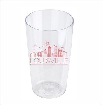 Louisville Skyline, 20Oz Personalized Plastic Craft Pint Glass, Custom Printed, Beer Glasses, Swag, Bags, Bachelor Groomsman, Housewarming