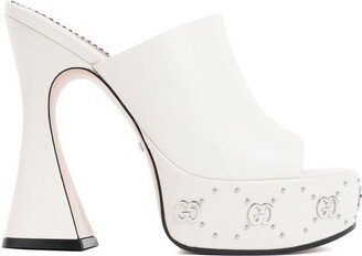 GG Logo Plaque Platform Sandals-AA