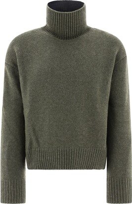 Oversized turtleneck sweater in cashmere