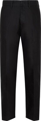 Logo Patch Straight Leg Pants-AJ