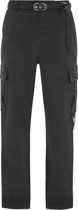 Straight-Leg Wool Cargo Trousers-AB