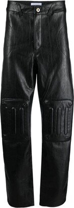 JUNTAE KIM Embossed-Panel Straight-Leg Trousers
