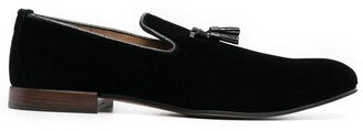 Velvet Nicholas tassel-detail slippers