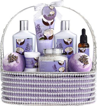 Lovery 9 Piece Home Spa Lavender Coconut Body Care Gift Set