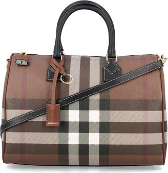 Checked Pattern Bowling Bag