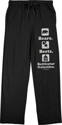 Men's Black The Office Bears. Beets. Battlestar Galactica. Pajama Pants