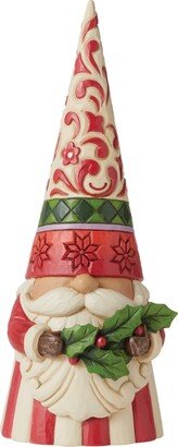 Jim Shore Tall Gnome with Holly Figurine