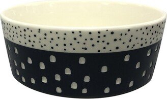 Stoneware Pet Bowl with Carved Pattern - Boots & Barkley™