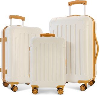 Sunmory Luggage 3 Piece Sets with Spinner Wheels ABS+PC Lightweight-AA