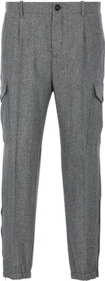 Pleat Detailed Zipped-Ankle Trousers
