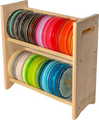 Disc Golf Storage Rack - 2 Levels Free Shipping & Laser Engravings