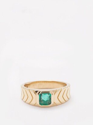 Emerald & 14kt Gold Ring-AA