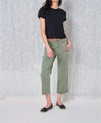 Lydia Solid Twill Pant In Sage