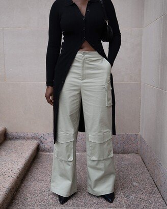 Women's Desert Sage Wide Leg Cargo Pants by @sweetlikeoyin