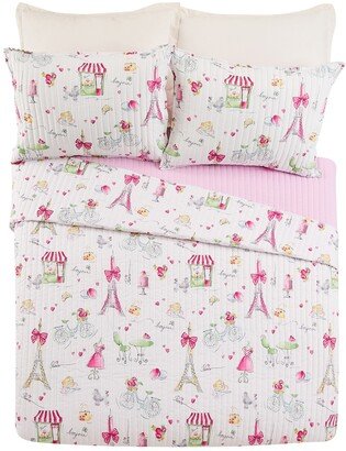 Pretty in Paris 2 Piece Quilt Set, Twin