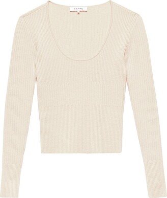 Ribbed Cashmere-Blend Sweater