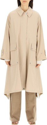 Draped Panel Trench Coat