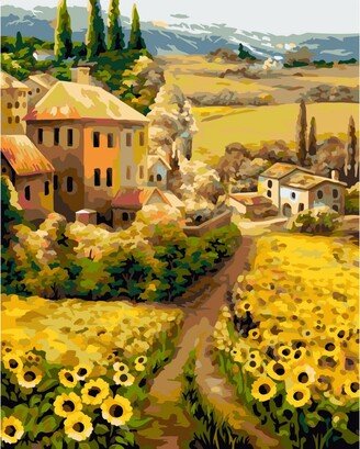 Painting by Numbers Kit Crafting Spark Midday in Tuscany A144 19.69 x 15.75 in